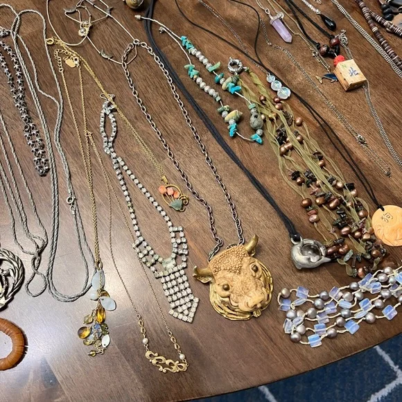 Vintage sterling silver boho turquoise shell Hawaii hippie jewelry bundle - Picture 4 of 11